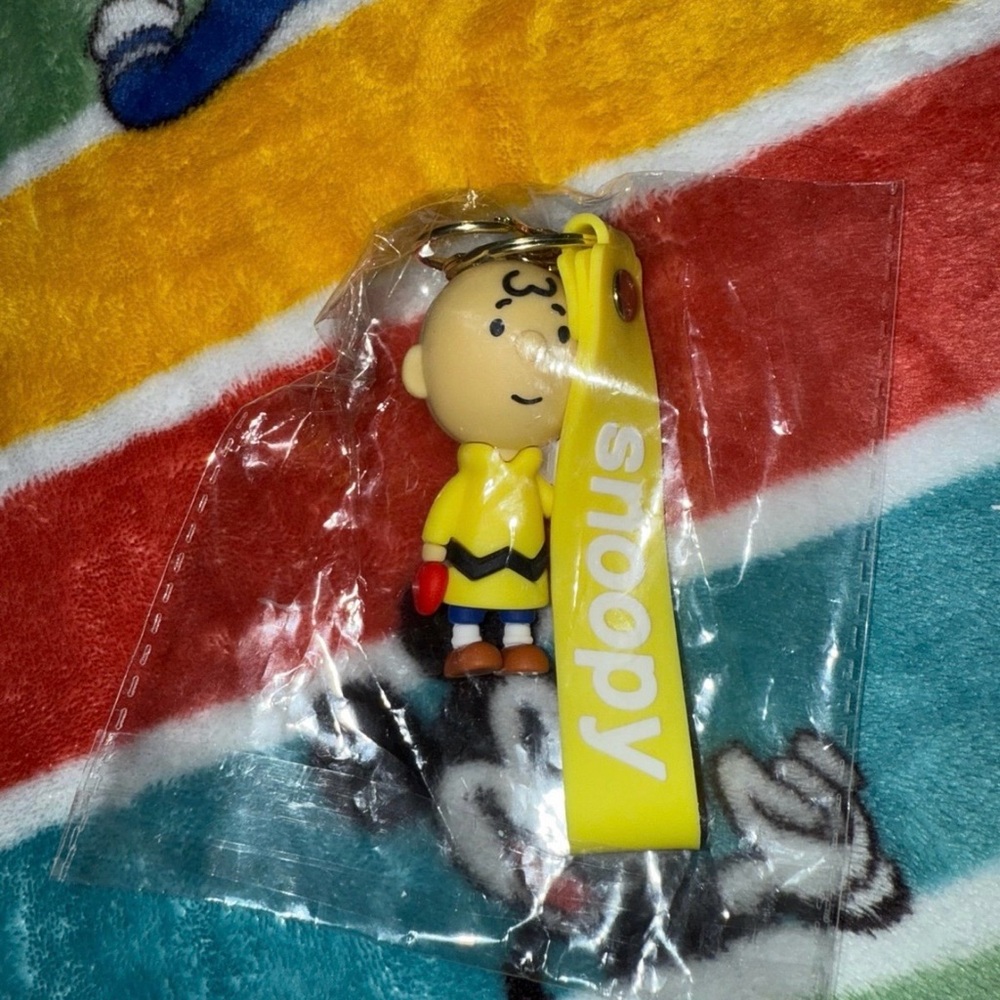 Snoopy Charlie Brown Yellow Keychain Charm